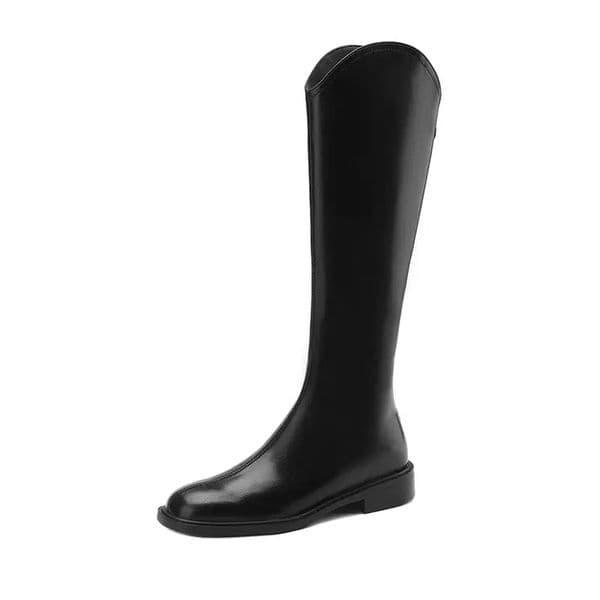 Ladies' boots, Equestrian boots, genuine leather long boots, knight's knee boots, pointed buckle pants, shark style high leg knight boots, black fashion boots for women gift