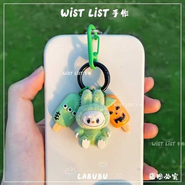 New Labubu Kawaii Keychain Doll Cartoon Creative Mobile Phone Bag Pendant Charm Backpack Decoration Gift X250318