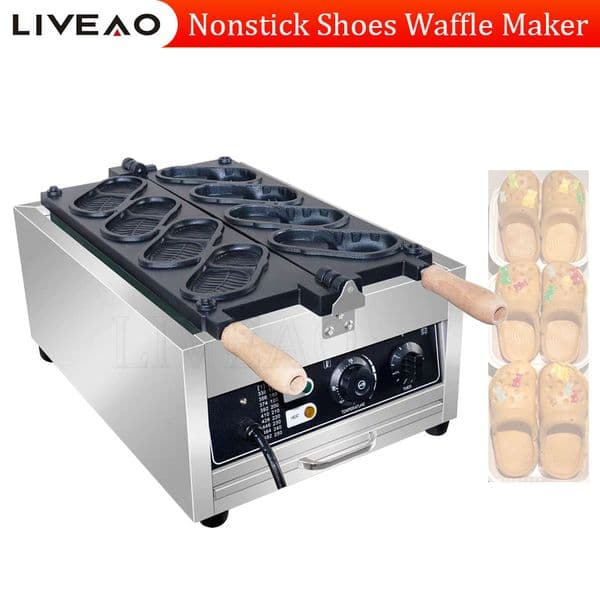 Nonstick Shoes Waffle Maker Electric Shoes Shape Custom-Made Food Stuffing Waffle Maker