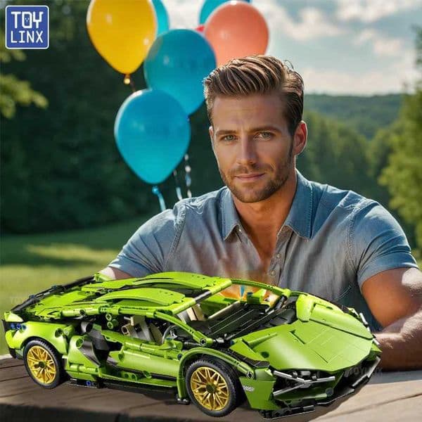 TOYLINX 1280 pieces of technical building blocks car Moc building block sets plastic model sets adult toys Valentines Day gifts W250318