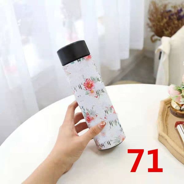 Designer Straight LED Display Temperature Insulated Cup Stainless Steel Flower Perfume Classic Printed Travel Portable Car Fashion Tumblers