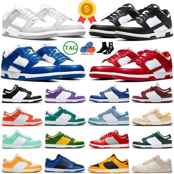 2025 New style Designer Men Women Casual Shoes Sports Shoes White Black Panda Grey Green Orange Flat Sneakers Size 34-48