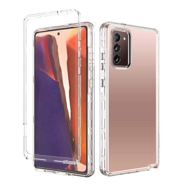 Three Layer Transparent Armor Defender Phone Case For Samsung Galaxy S25 S23 S22 S21 S20 S24 Note 20 Ultra Shockproof Heavy Duty Full Protective Clear Rugged Cover