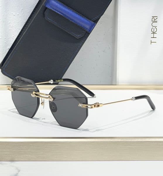 T-HENRI Designer Sunglasses for Man Woman Fashion Sport Polarized UV Protection Goggle Beach Womens Trendy Mens Black Sun glass TROFEO Size 50-18-141
