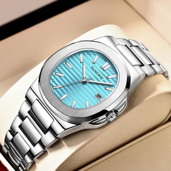 LIGE Business Waterproof Male Clock Luminous Date Stainless Steel Square Quartz Men Watch reloj hombre