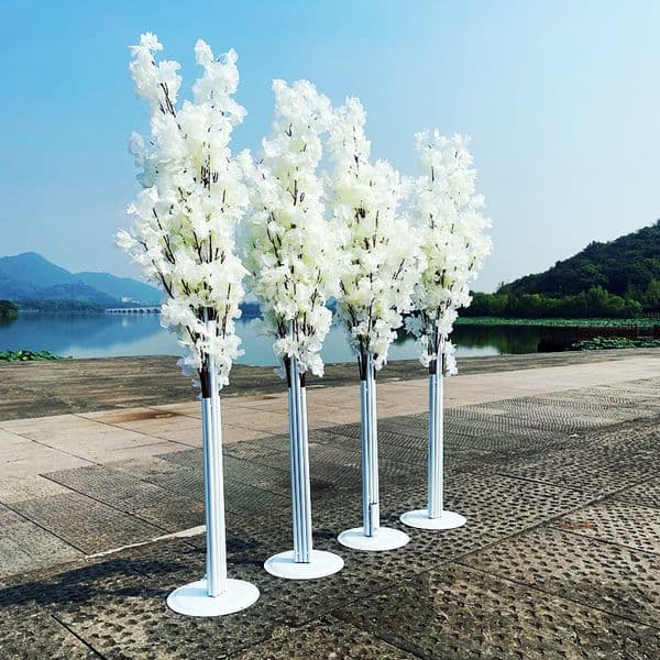 Decorative Flowers Wreaths Wedding Decoration 5Ft Tall 10 Piece/Lot Slik Artificial Cherry Blossom Tree Roman Column Road Leads Fo Dro Dhlje