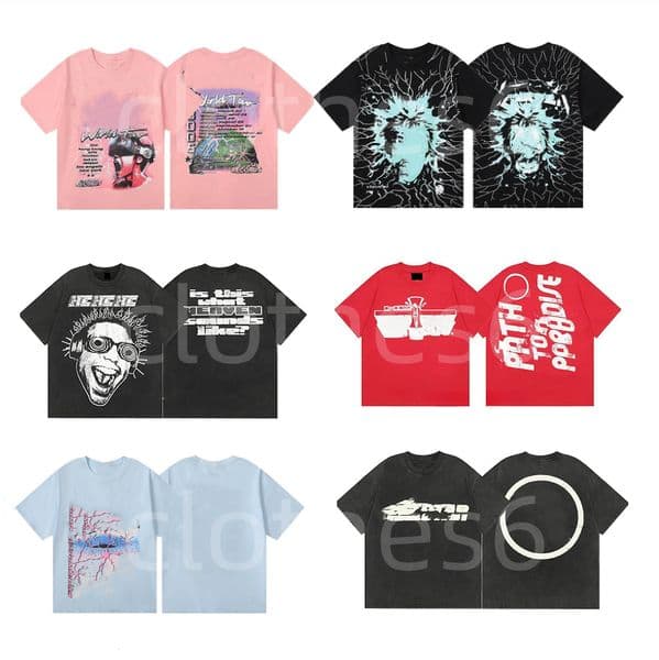 Designer T Shirts Mens T Shirt Men Womens Shirts Summer Fashion clothes Tshirt Wash Letters Casual streetwear Washed Short Sleeve Man Tee Woman Tops Clothing AAA