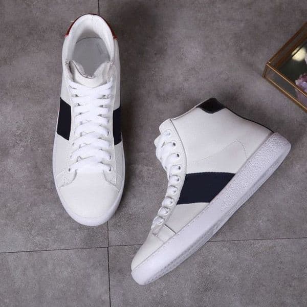 Men Casual women High top shoes Travel leather lace-up sneaker designer Running Letters woman shoe Flat Printed gym sneakers size 34-41-42-45 Trainers