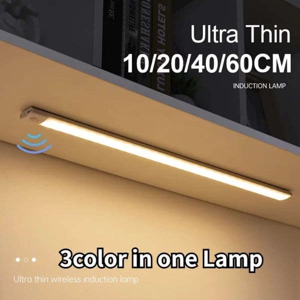 Motion Sensor Night Light USB Rechargeable Wireless Lamp Under Led Lights for Kitchen Cabinet Bedroom Wardrobe Lighting