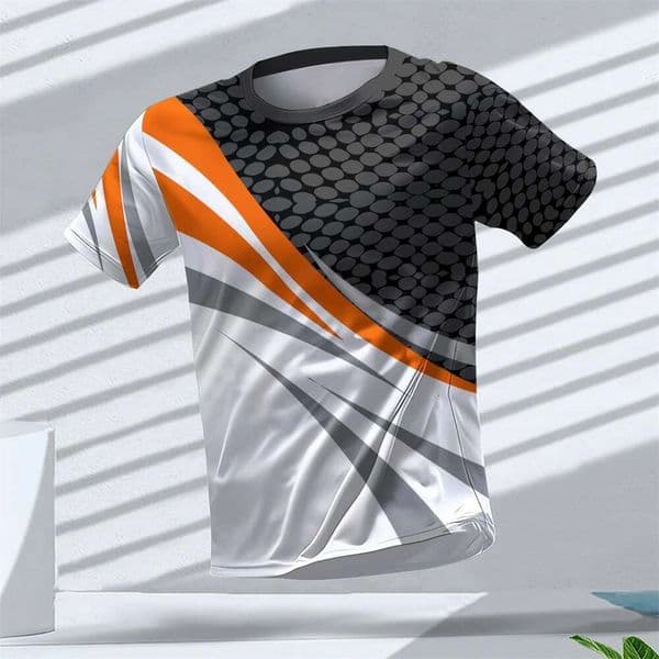 New 3D Printing Hot-Selg Outdoor Running Sports Breathable Quick-Drying Fiess Clothes Casual Wear Round Neck Adult T-Shirt