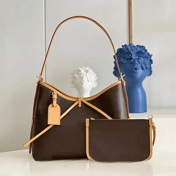 Designer Bags Womens Shoulder Bag Tote Coated Canvas Leather Vintage with Wallet Fashion Lady Bowknot Coin Purse Handbags