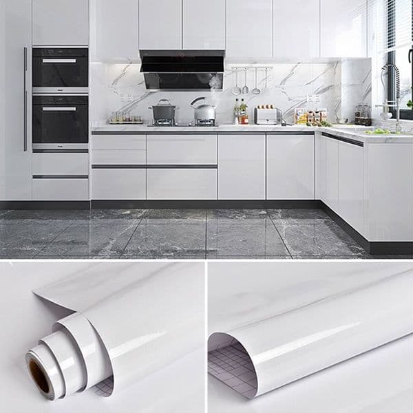 waterproof marble pattern selfadhesive vinyl film ideal for bathrooms kitchens
