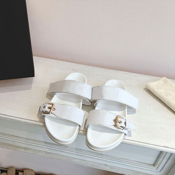 Designer Mules Fashion Sunset Flat Sandals For Men Women Summer Leather Comfort Slides Takashi Murakami Slippers Flip Flops 783