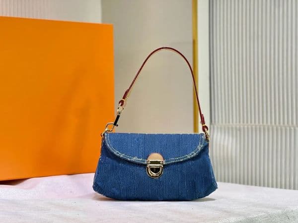 classics Denim Blue Vintage Canvas Handbag Shoulder Bags Women Tote Bags Old Flower Underarm Bag Backpack Gold Hardware Pouch Multiple pockets44470