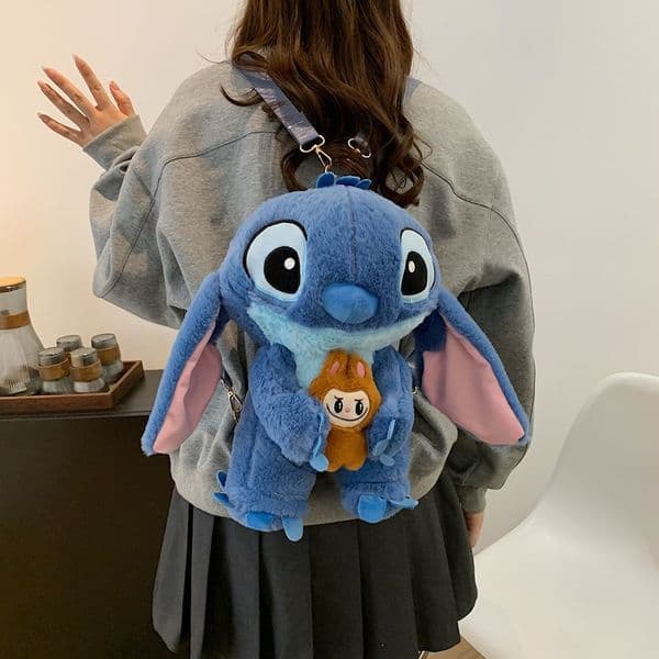 Plush Toy Anime Stitch Stuffed Toys Kawaii Cartoon Cute Backpack Doll Bag Toys Kids Birthday Gift