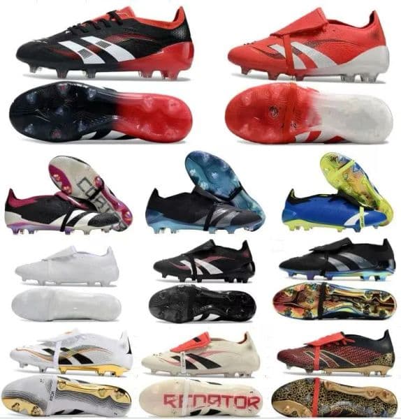 2025 Quality Football Boots 30th Anniversary 25SG 24 Tongue Fold Laceless Laces FG Mens Soccer Cleats Comfortable Training Leather Football Shoes kids36-46