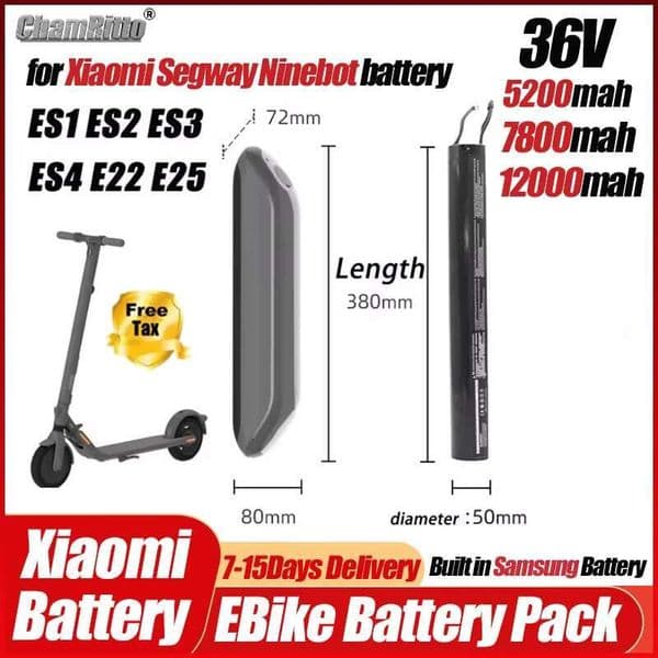 Original 36V 5200mAh 7800mah12800mah Capacity Xiaomi Scooter ES1 ES2 ES3 ES4 E22 E25 Electric Scooter Internal 36V Battery Pack
