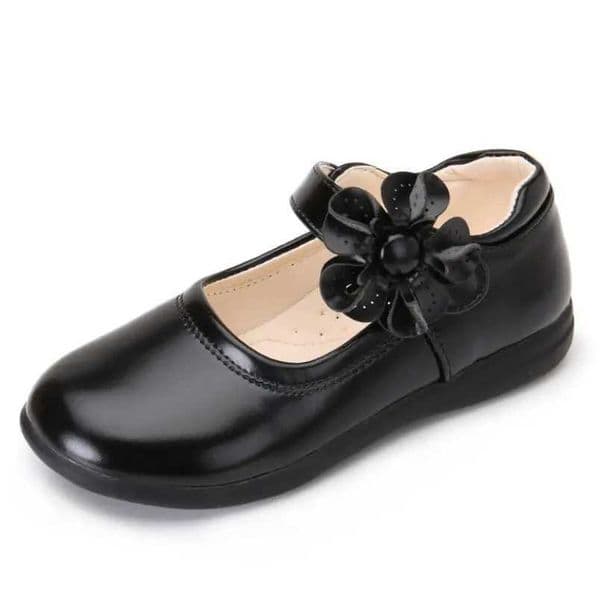 Girls leather shoes childrens wedding dresses princess school shoes childrens summer bows black student sandals Korean fashionXJ250331