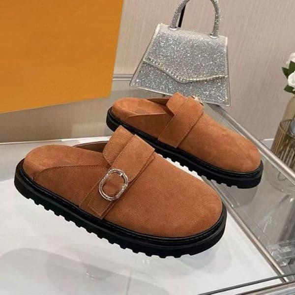 men slippers Flat designer Women Shoes man Thick bottom slipper Cartoon Platform Woman Sandals Leather Womens Heels letter Slides Large size 34-41-42-43-45-Bring a box