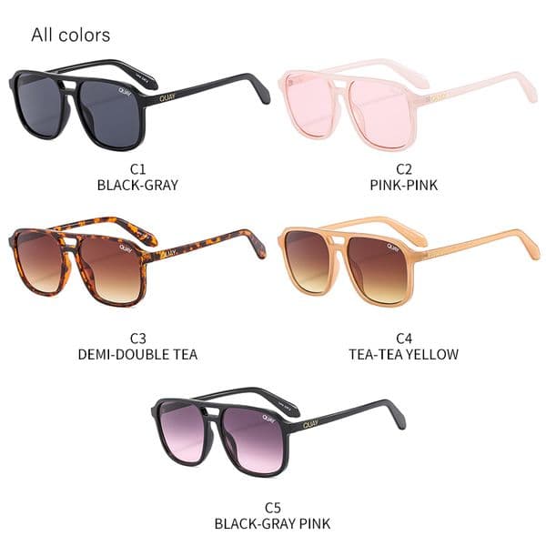 2026 Designer Sunglasses Quay Pilot Women Brand Design Metal Frame for woman man Mirror HIGH KEY Sun Glasses For Vintage Ladies Goggles Female Free Ship