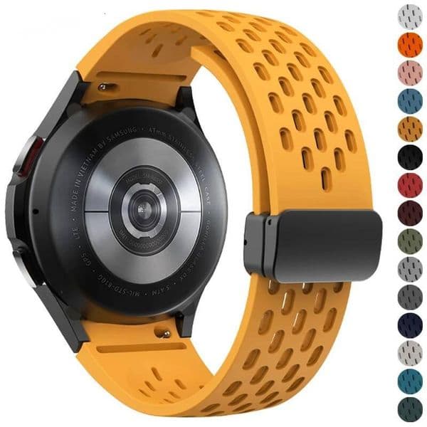 Silicone Strap for Galaxy Watch 7 5 4 40mm 44mm 5Pro 45mm Magnetic Buckle Band 6 Classic 43mm 47mm No Gaps Bracelet