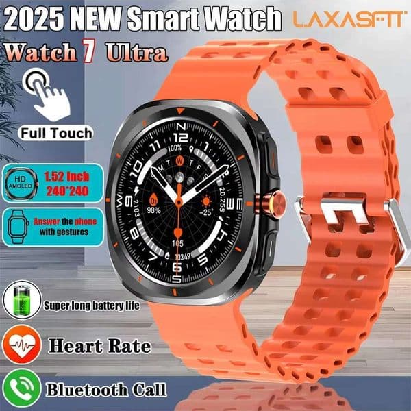 LAXASFIT 2025 New 7 Ultra 1.52 Inch HD Display Bluetooth Talking Sports Monitoring Smart Watch for Men Women