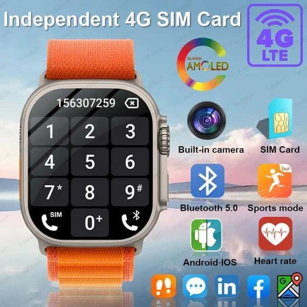 New 4G Smart Watch GPS Google Play IP67 Waterproof Android IOS Take a photo SIM Card Network Smartwatch For Men Women