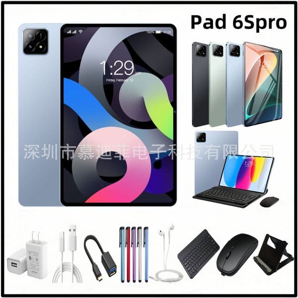 new crossborder tablet android 11 inch intelligent high definition 4k game office twoinone special pad6spro