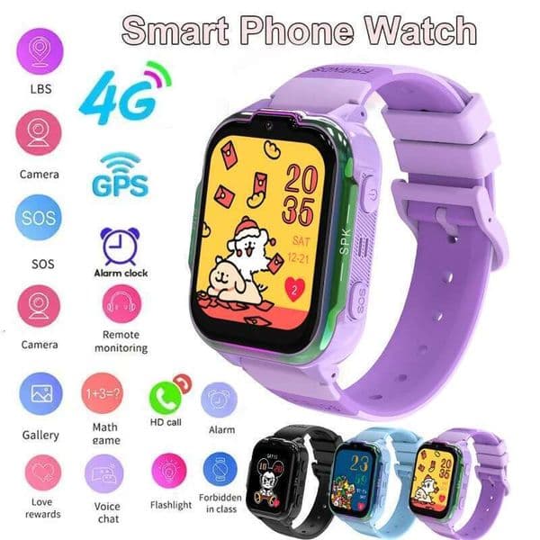 2025 Boys and Girls SIM 4G GPS Display HD Video Call Camera SOS Waterproof LBS Tracker Children's gifts Smart Watch