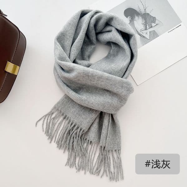 11121 Autumn and winter all-match warm neck scarf couple atmosphere Wool scarf