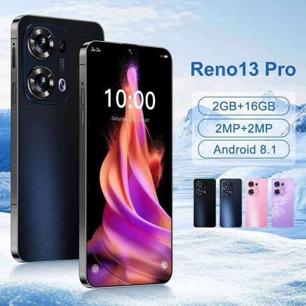 Reno 13 Pro 6.5HD 2+16GB Smart 3G phone display 2MP+2MP camera Android 8.1 Phone Fingerprint Face recognition lobal 3GLTE Bands