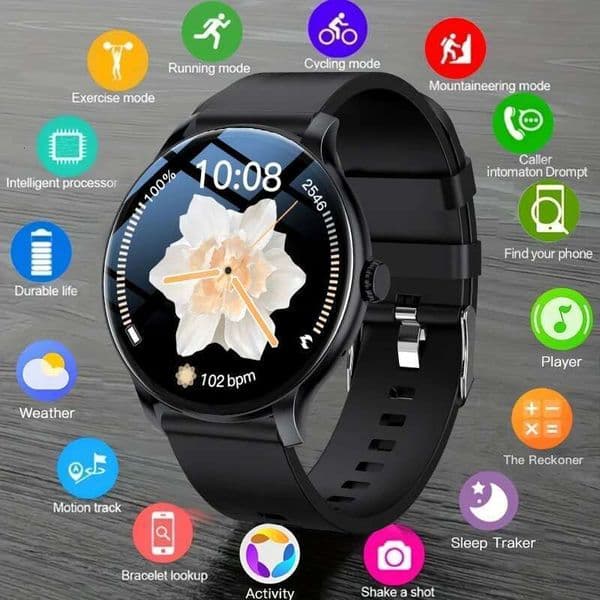 LAXASFIT 2025 New Men's Full Touch Screen Sports Bluetooth Dial and Answer Smart Watch Women's Holiday Gift
