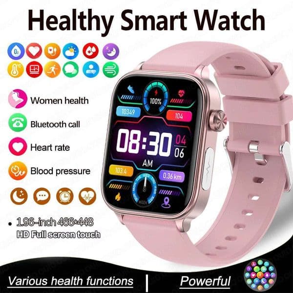 2025 New AMOLED Women Menstrual Tracker Heart Rate Various Health Functions Bluetooth Call Smart Watch