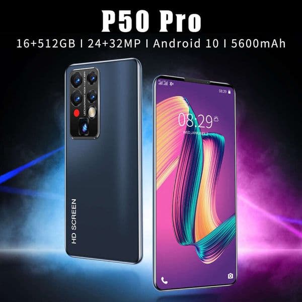 P50PRO 7.0HD 2+16GB smart 5G display 24MP+32MP camera Android 10 phone fingerprint face recognition