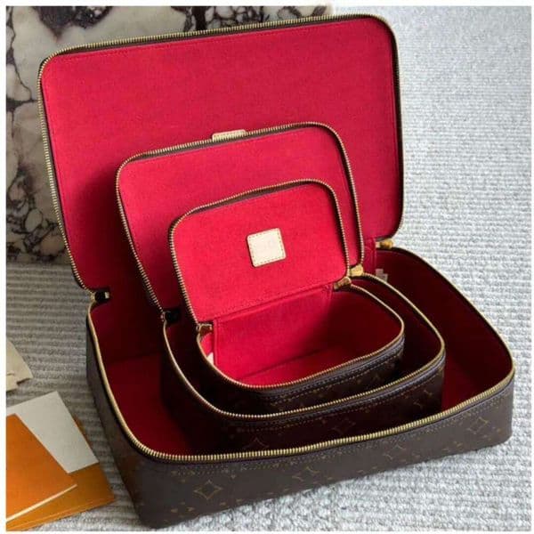 3 Sizes Designer Brown Men's And Women's Matching Leather High Quality Storage Jewelry Makeup Box 45678218 Travel Bag Toiletry Pouch