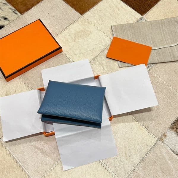 high-quality Luxury Card Holders Womens Calvi Designer Wallet Genuine Leather Mini Wallets Hasp Mens Fashion Coin Pocket Short Purse Calvi duo card holder bag Top 1