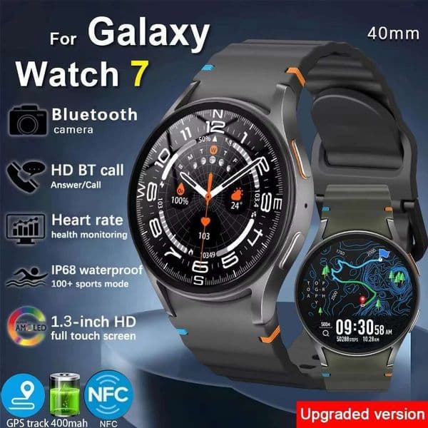 AS5 Galaxy 7 Mini Ultra Men Video GPS NFC Heart rate 40mm AMOLED Fiess Tracker Health Smart Watch Woman