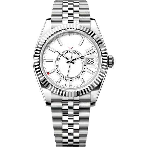 Watches Mechanical Sky Dweller Automatic 42mm Mens Watch Air Double Rotation Date 904L Stainless Steel Timepiece