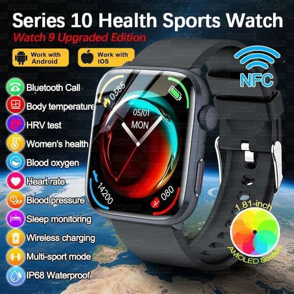 Huawei 1.85-inch Smart Watch Men NFC GPS Sport Trectory Heart Rate Ladies Watches Bluetooth Call Smartwatch For XIAOMI