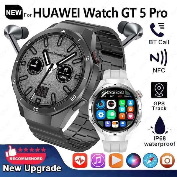 New For Ultra Smart GT5 Pro 1.46" AMOLED Bluetooth Call GPS Track TWS 4GB ROM Compass Men Smart Watch