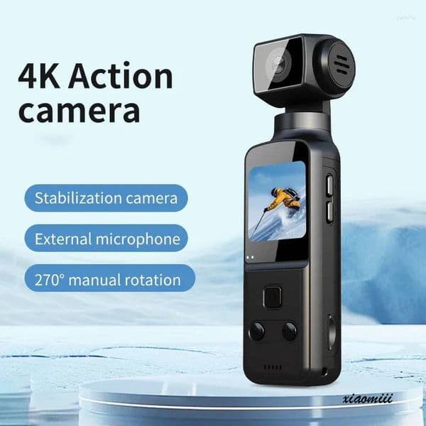 Digital Cameras 4K High-Definition Anti-Shake Sports Camera 270 Degree Rotation One-Click Shooting Flap Pocket Pants Selfie Artifact