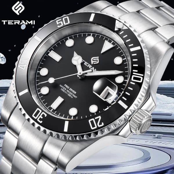 LIGE Fashion Diver Watch Men Casual Sports Military Men's Mechanical Wristwatches Waterproof Automatic Watch Men Reloj Hombre