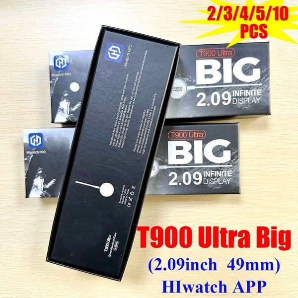 Original T900 Ultra Big Smart Watch Wholesale 2.09 inch Bluetooth Call IWO Series 8 Men Women Sports Smartwatch For IOS Android