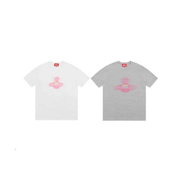 saturn shirt viviannee shirt Vivienenns shirt west wood shirt planet shirt Empress Dowager's Summer Saturn Encirclement Gradient Printed Trendy Texture T-shirt