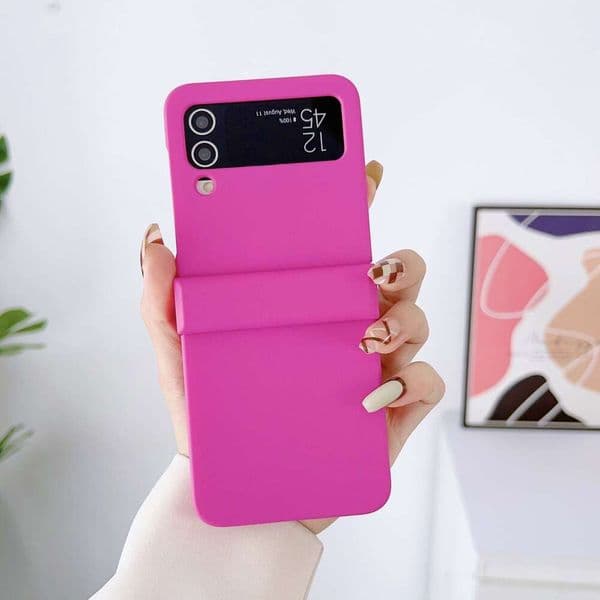 Suitable for zflip5 folding screen splicing PC solid color hard shell zflip3/4 frosted phone case cover