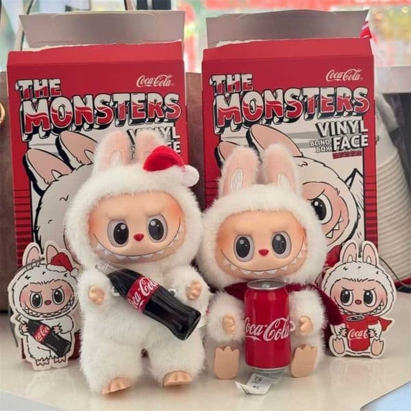 New Bubble Mart Cola Doll Labubu Blind Box Vinyl Faced Macaron First Generation Plush Toy factory online sale