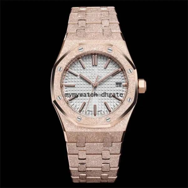 ZF 15454 montre DE luxe womens watches 37mm 3120 automatic mechanical movement Frost gold carving craft luxury watch Wristwatches Relojes