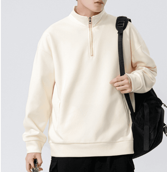 415 Turtleneck Sweatshirt for Men Autumn and Winter Thickened Loose Trendy Solid