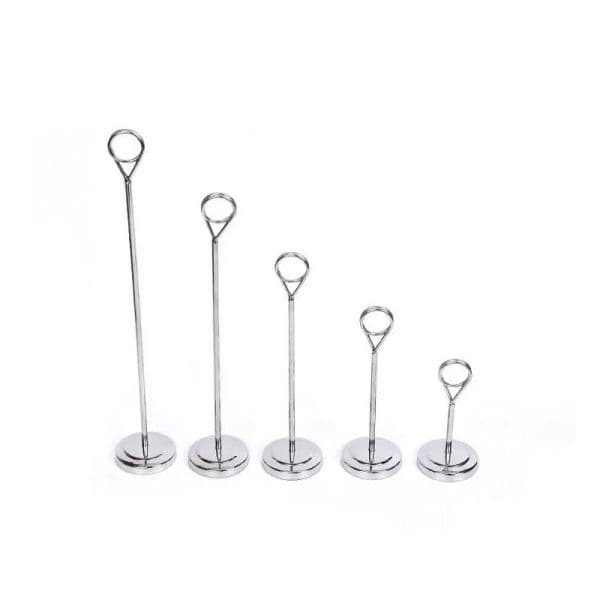 Stainless Steel Table Number Holders Place Card Stands Tag Label Clip Wedding Party Decoration 10/15/20/25/30cm Tall Tax Duty Free