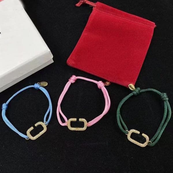 Bangle Designer Bracelets Rhinestone Jewelry Luxury Mens Womens Chain Hand-Woven Rope With Fashion Letter Punk Hip-hop Jewelry